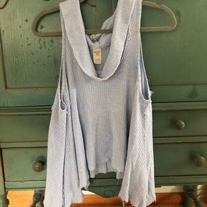 Light blue flowy tank top